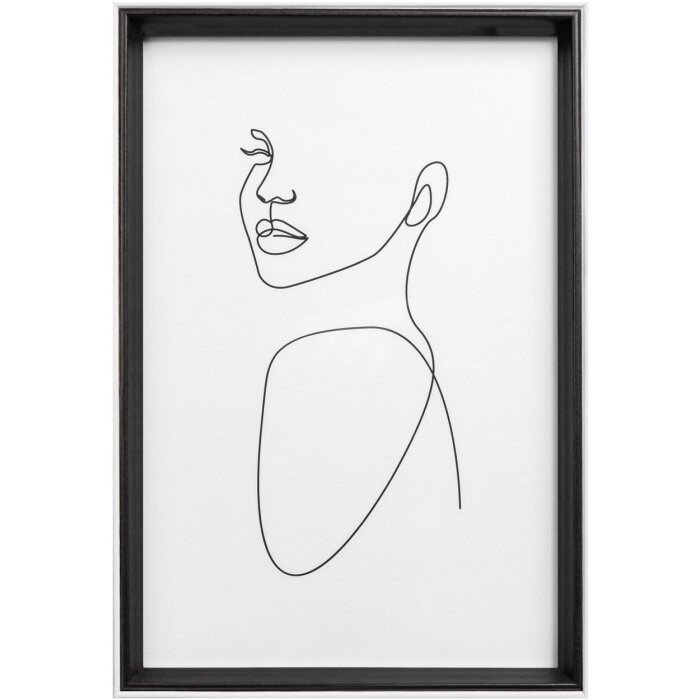 Marco de madera Walther Silhouette 20x30 cm perfil MDF negro cristal transparente