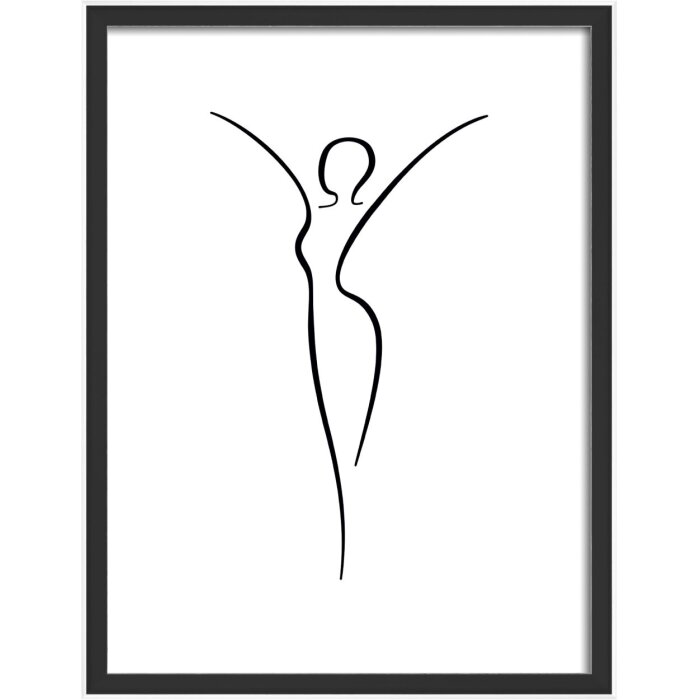Marco de madera Walther Silueta 30x40 cm negro