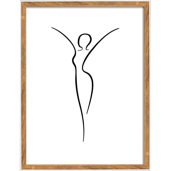 Marco de madera Walther Silueta 30x40 cm natural