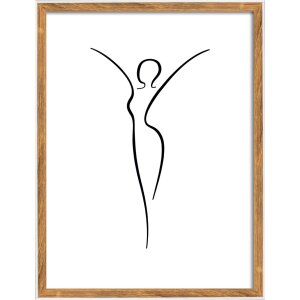 Marco de madera Walther Silueta 30x40 cm natural