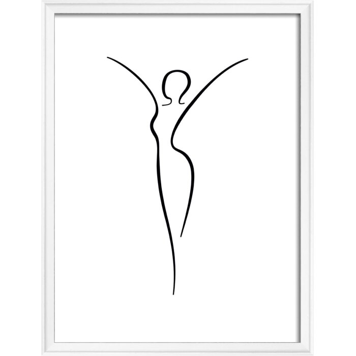 Marco de madera Walther Silueta 30x40 cm blanco