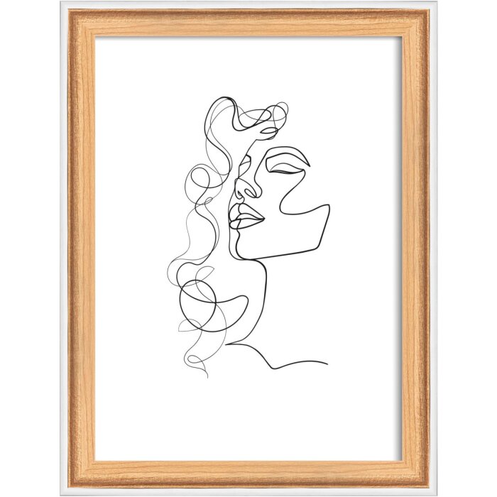 Marco de madera Walther Silhouette 13x18 cm haya transparente soporte MDF formato apaisado