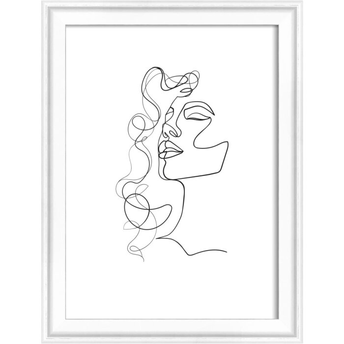 Marco de madera Walther Silueta 13x18 cm blanco
