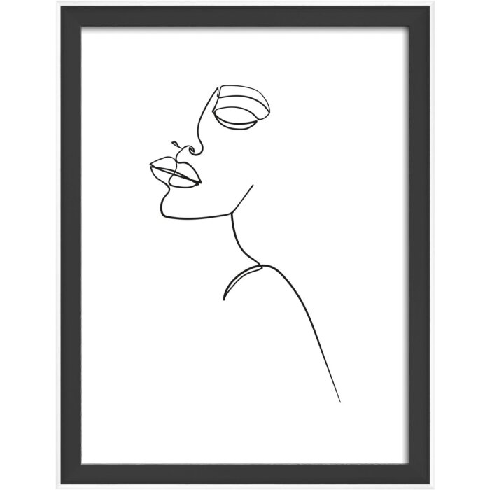 Marco de madera Walther Silueta 15x20 cm negro