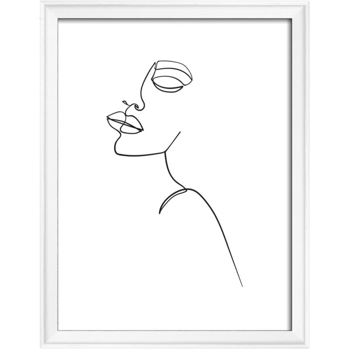Marco de madera Walther Silueta 15x20 cm blanco