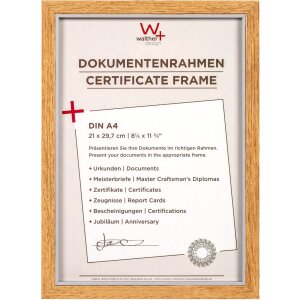 Marco de fotos Walther Hygge MDF con borde interior plateado cristal transparente varios colores colores