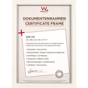 Marco de fotos Walther Hygge MDF con borde interior plateado cristal transparente varios colores colores