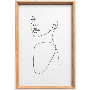Marco de madera Walther Silueta de madera MDF de 10x15 cm a 30x40 cm cristal transparente