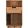 Clayre & Eef 50743 Estante de Pared Marrón Negro 40x18x71 cm