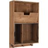 Clayre & Eef 50743 Estante de Pared Marrón Negro 40x18x71 cm