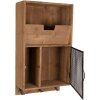 Clayre & Eef 50743 Estante de Pared Marrón Negro 40x18x71 cm