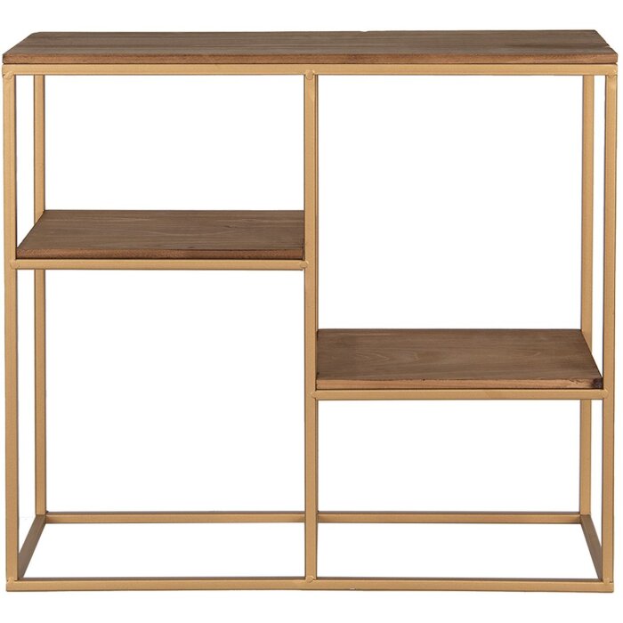 Clayre & Eef 50744 Estante de pared color oro 53x18x49 cm
