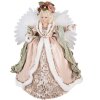Clayre & Eef 50761 Ángel Decorativo Rosa Blanco 50x23x65 cm