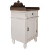 Clayre & Eef 5H0667 Mesilla de noche Blanco Marrón 48x39x89 cm