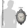 Clayre & Eef 5KL0236 Reloj de pared Plateado Beige 56x6x76 cm - 1xAA