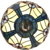 LumiLamp 5LL-6306 Lámpara de mesa Tiffany azul Ø 25x40 cm E14-máx 1x40W