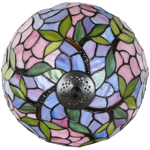 LumiLamp 5LL-6308 Lámpara de mesa Tiffany rosa Ø 30x50 cm E27-máx 1x60W