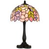 LumiLamp 5LL-6308 Lámpara de mesa Tiffany rosa Ø 30x50 cm E27-máx 1x60W