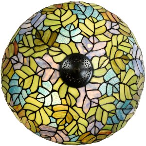 LumiLamp 5LL-6312 Lámpara de mesa Tiffany verde Ø 40x60 cm E27-máx 2x60W