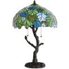 LumiLamp 5LL-6312 Lámpara de mesa Tiffany verde Ø 40x60 cm E27-máx 2x60W