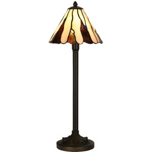 LumiLamp 5LL-6316 Lámpara de mesa Tiffany Beige...