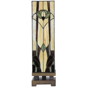 LumiLamp 5LL-6323 Lámpara de mesa Tiffany Beige...