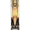 LumiLamp 5LL-6323 Lámpara de mesa Tiffany Beige 15x15x54 cm E27-máx 1x60W