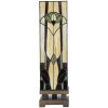 LumiLamp 5LL-6323 Lámpara de mesa Tiffany Beige 15x15x54 cm E27-máx 1x60W