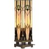 LumiLamp 5LL-6323 Lámpara de mesa Tiffany Beige 15x15x54 cm E27-máx 1x60W
