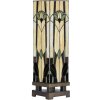 LumiLamp 5LL-6323 Lámpara de mesa Tiffany Beige 15x15x54 cm E27-máx 1x60W