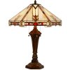 LumiLamp 5LL-6325 Lámpara de mesa Tiffany Beige 50x50x75 cm E27-máx 2x60W