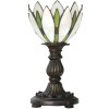 LumiLamp 5LL-6327 Lámpara de mesa Tiffany blanca Ø 18x30 cm E14 max 1x25W