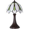 LumiLamp 5LL-6328 Lámpara de mesa Tiffany blanca Ø 25x42 cm E14-máx 1x40W