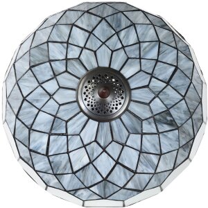 LumiLamp 5LL-6330 Lámpara de mesa Tiffany gris Ø 40x58 cm E27-máx 2x60W