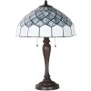 LumiLamp 5LL-6330 Lámpara de mesa Tiffany gris Ø 40x58 cm E27-máx 2x60W