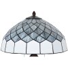 LumiLamp 5LL-6330 Lámpara de mesa Tiffany gris Ø 40x58 cm E27-máx 2x60W