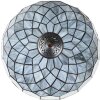 LumiLamp 5LL-6330 Lámpara de mesa Tiffany gris Ø 40x58 cm E27-máx 2x60W