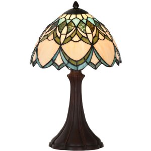 LumiLamp 5LL-6334 Lámpara de mesa Tiffany Beige...