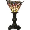 LumiLamp 5LL-6336 Lámpara de mesa Tiffany rosa Ø 20x30 cm E14 max 1x25W