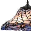 LumiLamp 5LL-6338 Lámpara de mesa Tiffany azul Ø 40x60 cm E27-máx 2x60W