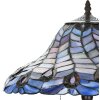 LumiLamp 5LL-6338 Lámpara de mesa Tiffany azul Ø 40x60 cm E27-máx 2x60W