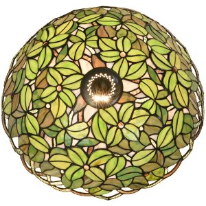 LumiLamp 5LL-6341 Plafón Tiffany verde Ø 41x24 cm E14/máx 2x40W