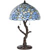 LumiLamp 5LL-6344 Lámpara de mesa Tiffany azul Ø 40x60 cm E27-máx 2x60W