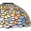 LumiLamp 5LL-6344 Lámpara de mesa Tiffany azul Ø 40x60 cm E27-máx 2x60W