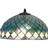LumiLamp 5LL-6347 Lámpara de mesa Tiffany azul Ø 40x61 cm E27-máx 2x60W