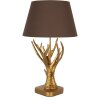 Clayre & Eef 5LMC0024 Lámpara de Mesa Color Dorado Marrón Ø 35x59 cm E27-máx 1x60W