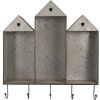 Clayre & Eef 5Y1147 Estantería de pared Gris Marrón 62x12x66 cm