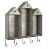 Clayre & Eef 5Y1147 Estantería de pared Gris Marrón 62x12x66 cm