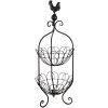 Clayre & Eef 5Y1156 Estante con cestas Negro Ø 26x72 cm