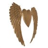 Clayre & Eef 5Y1176 Decoración Alas con Corazón color Oro 74x1x63 cm Decoración mural
